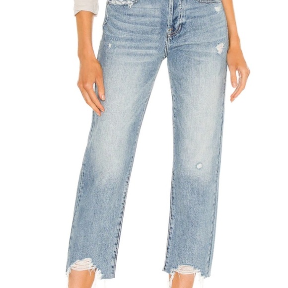 PISTOLA Charlie High Rise Straight in Blue Skies - Picture 4 of 14